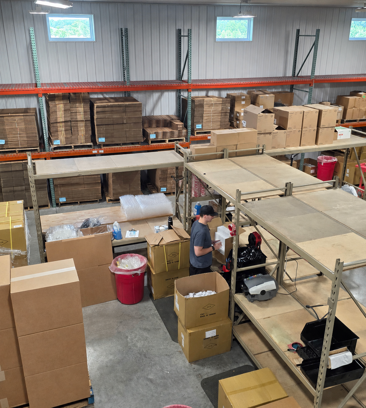 Organized warehouse inventory